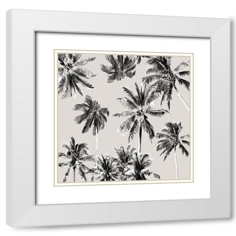 Tropico Turquoise White Modern Wood Framed Art Print with Double Matting by Urban Road