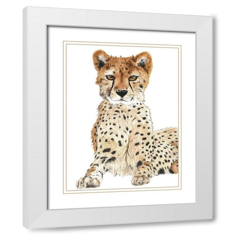 Smiling Eyes White Modern Wood Framed Art Print with Double Matting by Urban Road