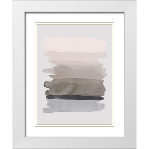 Earthen White Modern Wood Framed Art Print with Double Matting by Urban Road