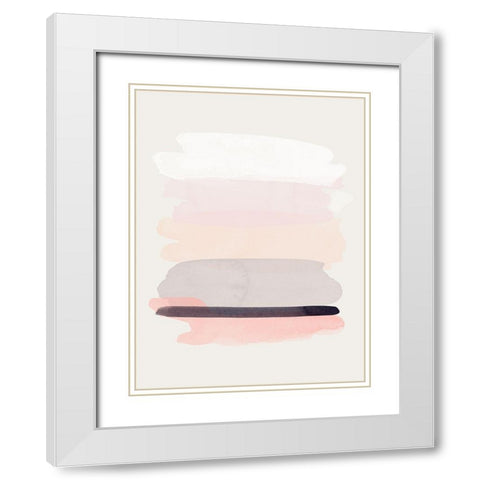 Shimmer White Modern Wood Framed Art Print with Double Matting by Urban Road