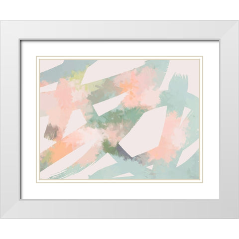 Morning Blossom White Modern Wood Framed Art Print with Double Matting by Urban Road