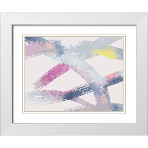 Pink Lemonade White Modern Wood Framed Art Print with Double Matting by Urban Road