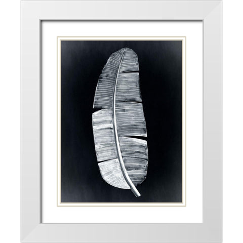 Verdure II Midnight White Modern Wood Framed Art Print with Double Matting by Urban Road