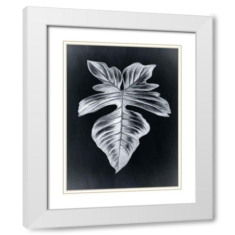 Verdure III Midnight White Modern Wood Framed Art Print with Double Matting by Urban Road