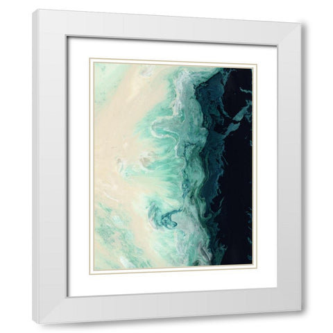 Seaquake White Modern Wood Framed Art Print with Double Matting by Urban Road