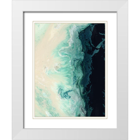 Seaquake White Modern Wood Framed Art Print with Double Matting by Urban Road