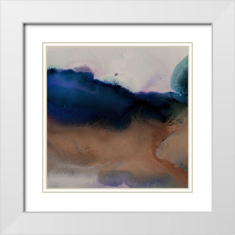 Burnished II White Modern Wood Framed Art Print with Double Matting by Urban Road