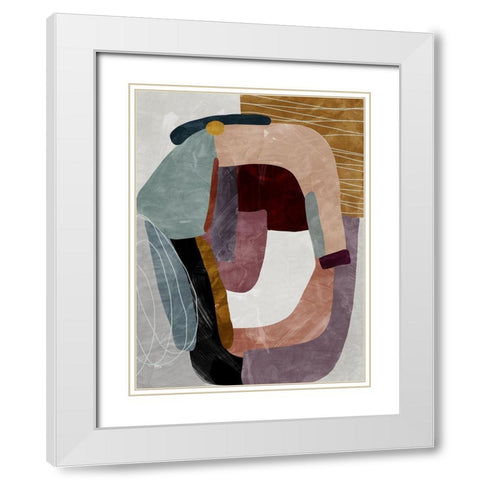 Concentric II  White Modern Wood Framed Art Print with Double Matting by Urban Road