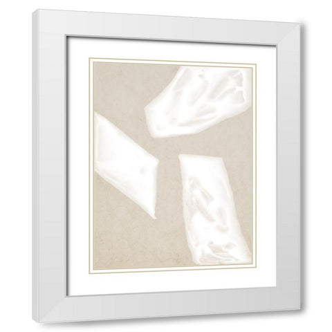 Blanc Spaces III  White Modern Wood Framed Art Print with Double Matting by Urban Road