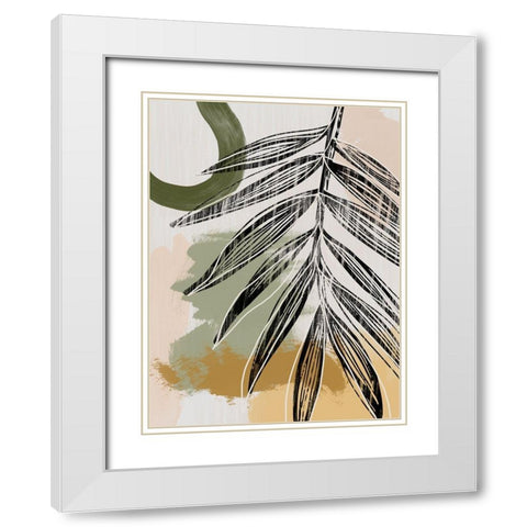 Palmier II  White Modern Wood Framed Art Print with Double Matting by Urban Road