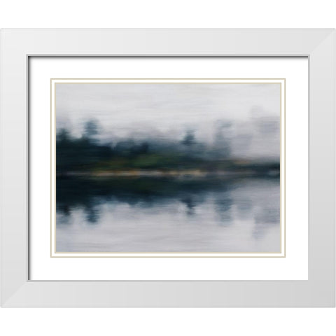 Upon Reflection  White Modern Wood Framed Art Print with Double Matting by Urban Road