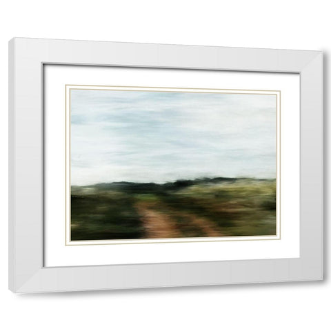 Out West  White Modern Wood Framed Art Print with Double Matting by Urban Road