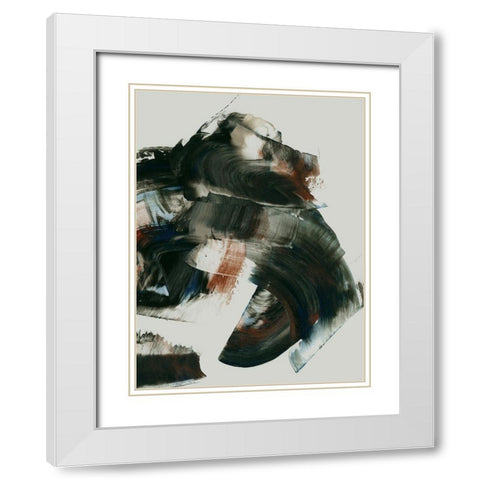 Aramis  White Modern Wood Framed Art Print with Double Matting by Urban Road