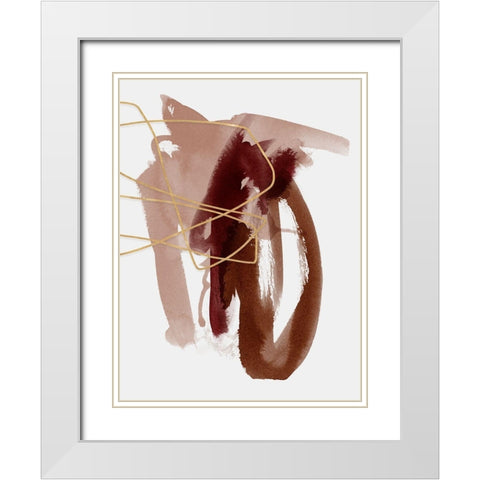 Sienna Sketch II  White Modern Wood Framed Art Print with Double Matting by Urban Road