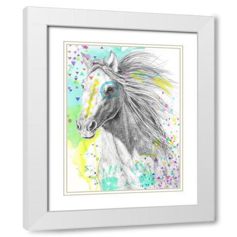 War Pony White Modern Wood Framed Art Print with Double Matting by Urban Road