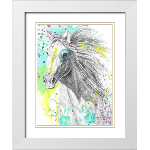 War Pony White Modern Wood Framed Art Print with Double Matting by Urban Road