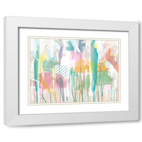Spring Rain White Modern Wood Framed Art Print with Double Matting by Urban Road