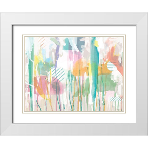Spring Rain White Modern Wood Framed Art Print with Double Matting by Urban Road