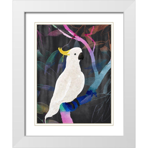 Rainbow Cockatoo White Modern Wood Framed Art Print with Double Matting by Urban Road