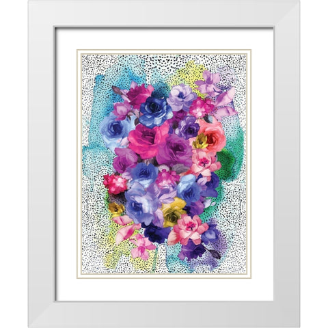 Bouquet White Modern Wood Framed Art Print with Double Matting by Urban Road