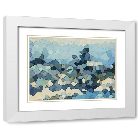 Peaks White Modern Wood Framed Art Print with Double Matting by Urban Road