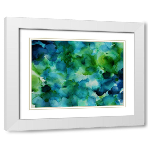 Blue Lagoon White Modern Wood Framed Art Print with Double Matting by Urban Road