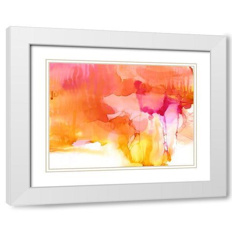 Sunset White Modern Wood Framed Art Print with Double Matting by Urban Road