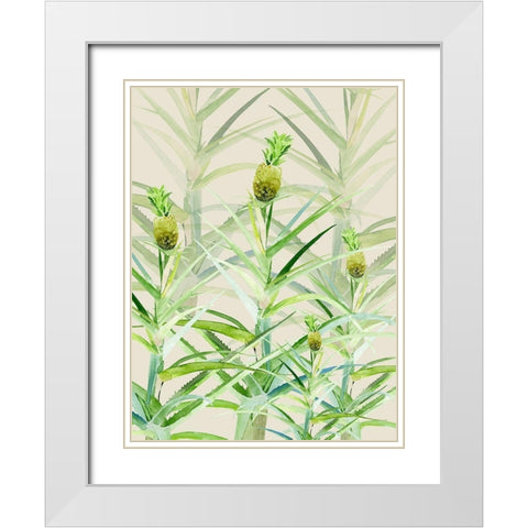 Jagged Little Ananas White Modern Wood Framed Art Print with Double Matting by Urban Road