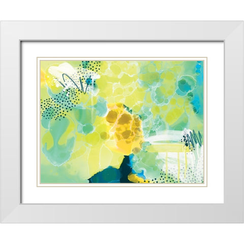 Tropical Rush White Modern Wood Framed Art Print with Double Matting by Urban Road