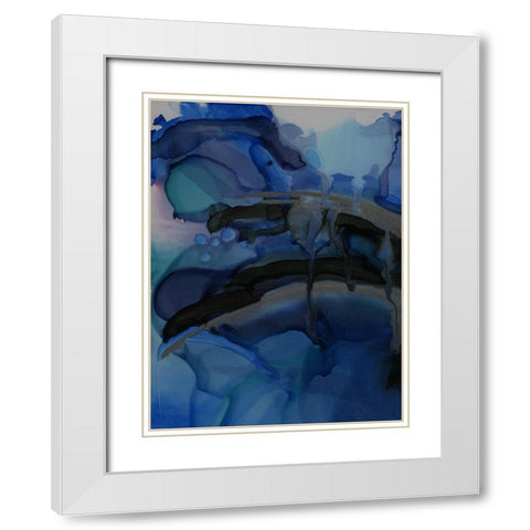 Ocean Blues White Modern Wood Framed Art Print with Double Matting by Urban Road