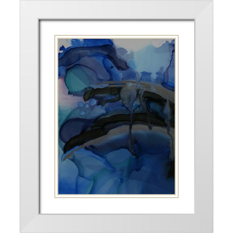 Ocean Blues White Modern Wood Framed Art Print with Double Matting by Urban Road