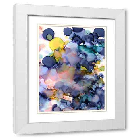 Raindrops 2 White Modern Wood Framed Art Print with Double Matting by Urban Road