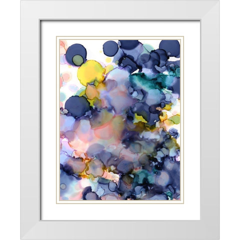 Raindrops 2 White Modern Wood Framed Art Print with Double Matting by Urban Road