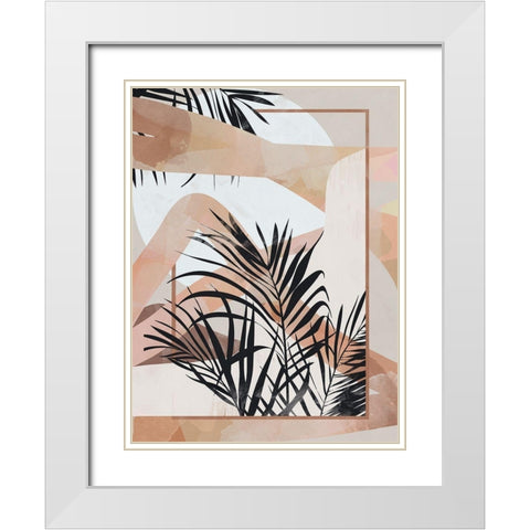 Palm Breeze I Art Print White Modern Wood Framed Art Print with Double Matting by Urban Road
