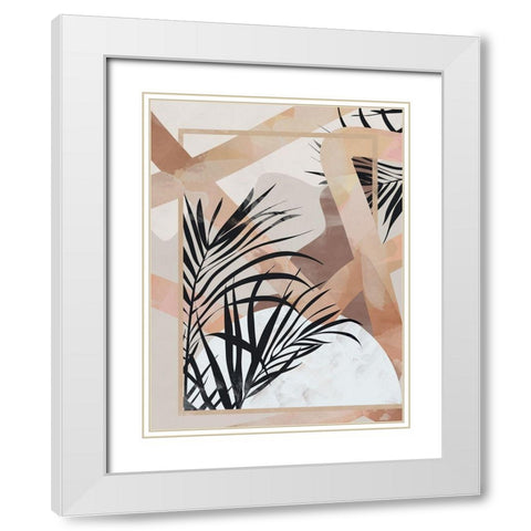 Palm Breeze II Art Print White Modern Wood Framed Art Print with Double Matting by Urban Road