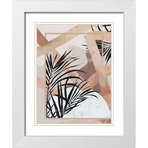 Palm Breeze II Art Print White Modern Wood Framed Art Print with Double Matting by Urban Road