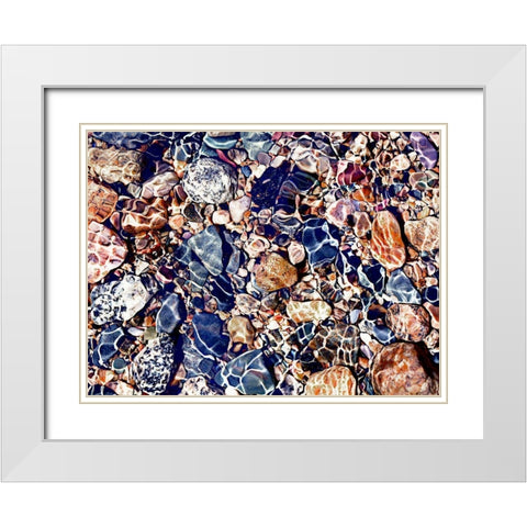 Tide Pools Art Print White Modern Wood Framed Art Print with Double Matting by Urban Road