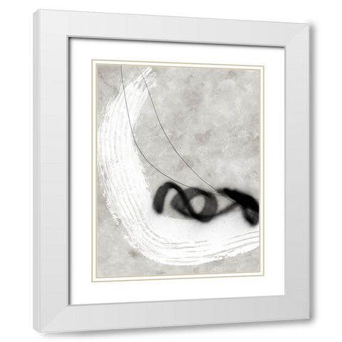 Fossilize I White Modern Wood Framed Art Print with Double Matting by Urban Road