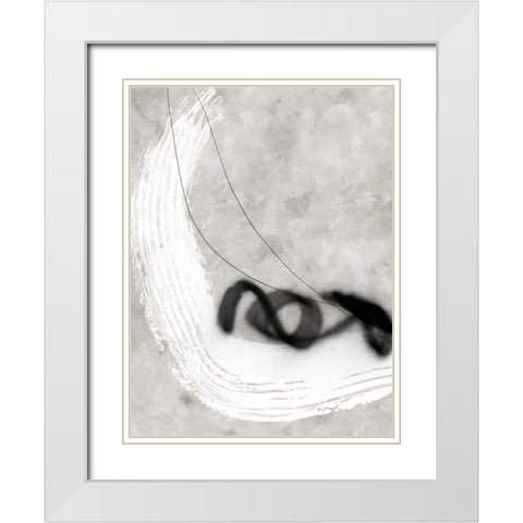 Fossilize I White Modern Wood Framed Art Print with Double Matting by Urban Road