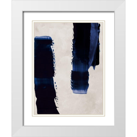 Broad Strokes I White Modern Wood Framed Art Print with Double Matting by Urban Road