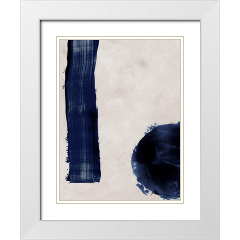 Broad Strokes II White Modern Wood Framed Art Print with Double Matting by Urban Road