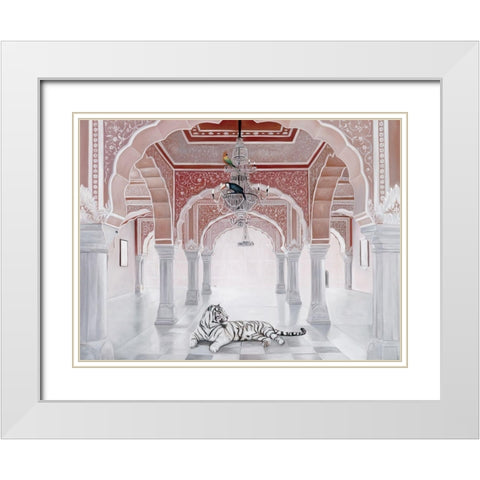 The Queens Court  White Modern Wood Framed Art Print with Double Matting by Urban Road