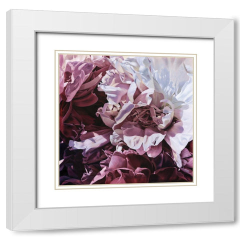 Mauve On  White Modern Wood Framed Art Print with Double Matting by Urban Road