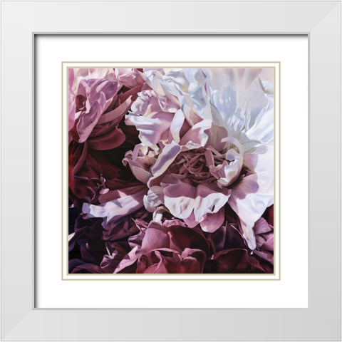 Mauve On  White Modern Wood Framed Art Print with Double Matting by Urban Road