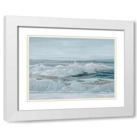 Pebbly Beach  White Modern Wood Framed Art Print with Double Matting by Urban Road