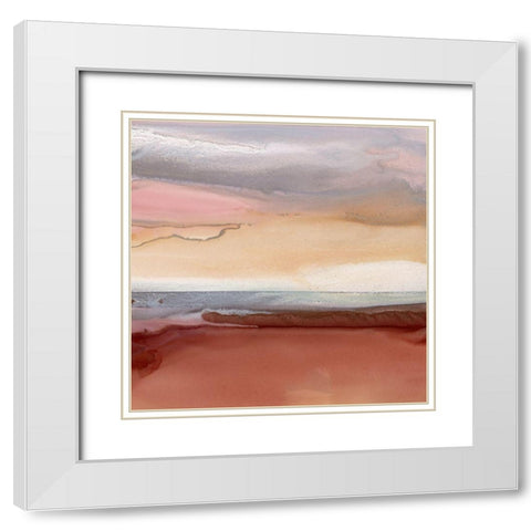 Bay of Fires White Modern Wood Framed Art Print with Double Matting by Urban Road