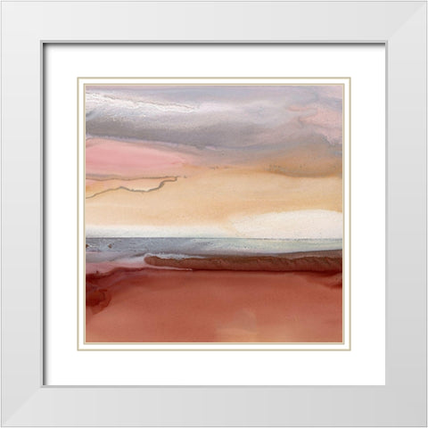 Bay of Fires White Modern Wood Framed Art Print with Double Matting by Urban Road