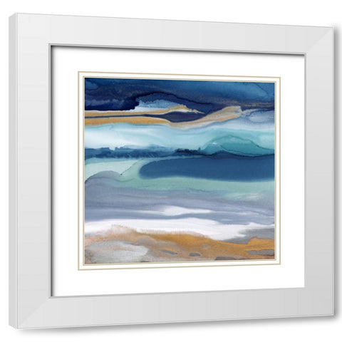 Great Oyster Bay White Modern Wood Framed Art Print with Double Matting by Urban Road