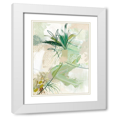 Leafy Greens  White Modern Wood Framed Art Print with Double Matting by Urban Road