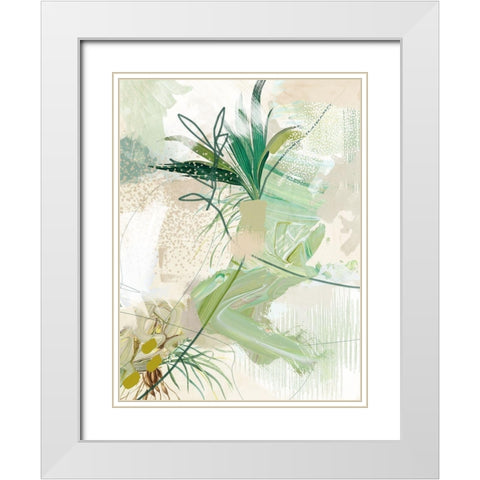 Leafy Greens  White Modern Wood Framed Art Print with Double Matting by Urban Road
